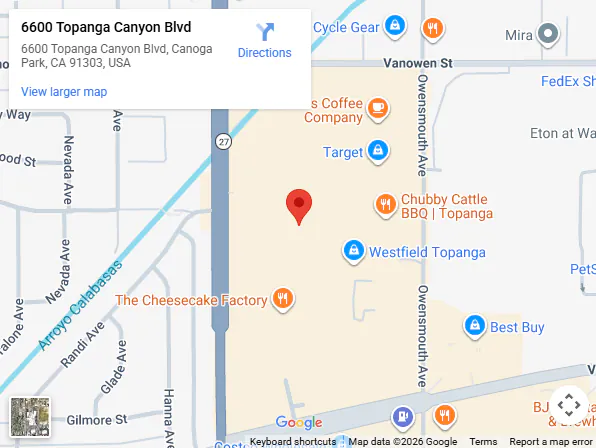 Location, 6600 Topanga Canyon Blvd FC2, Canoga Park, CA 91303